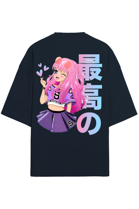 Anime Style  oversize t shirt .(Back Printed).